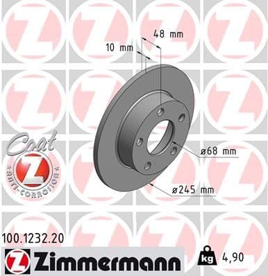 Disc frana ZIMMERMANN COAT Z 100.1232.20