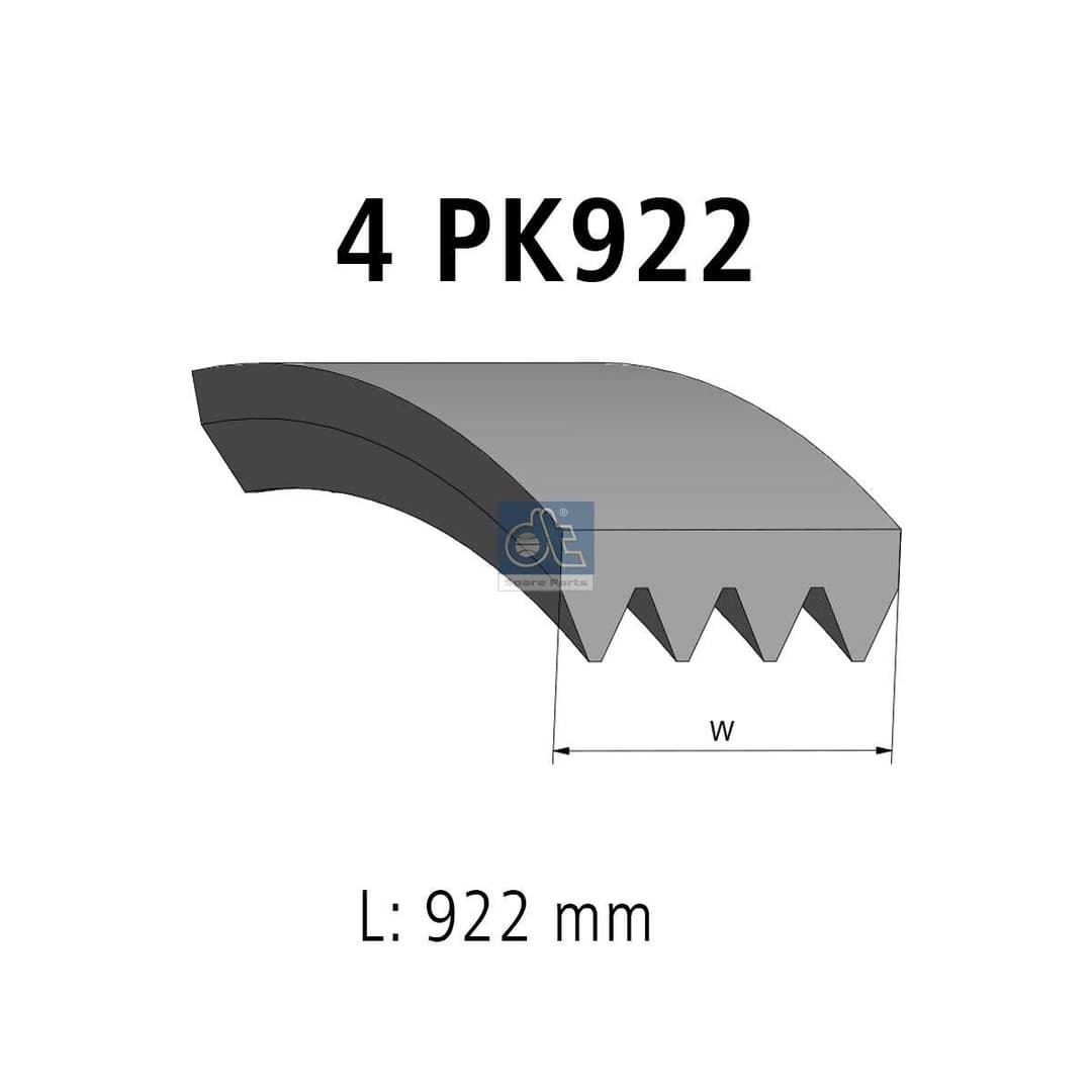 Curea transmisie cu caneluri DT Spare Parts 13.43509SP