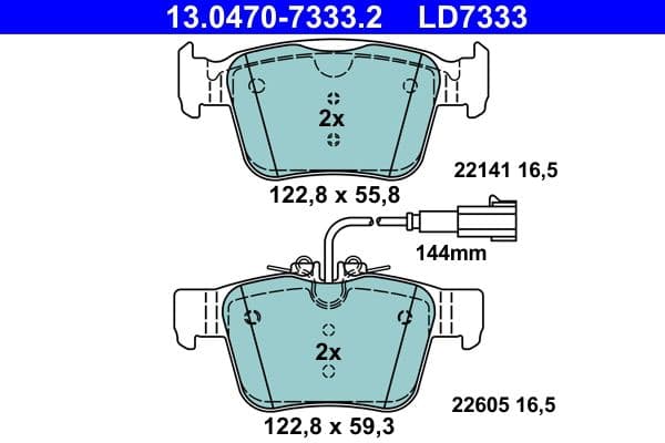 set placute frana,frana disc ATE Ceramic 13.0470-7333.2