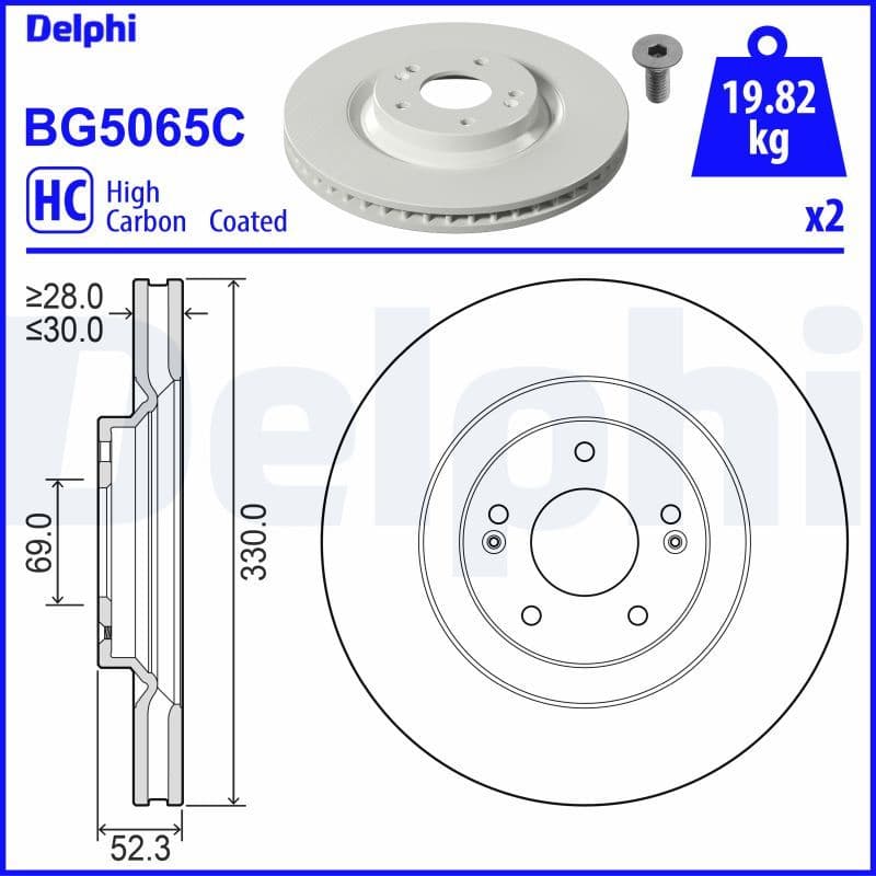 Disc frana DELPHI BG5065C