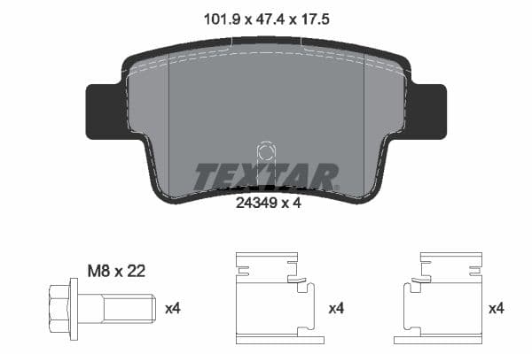 set placute frana,frana disc TEXTAR Q+ 2434901