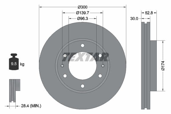 Disc frana TEXTAR 92203800