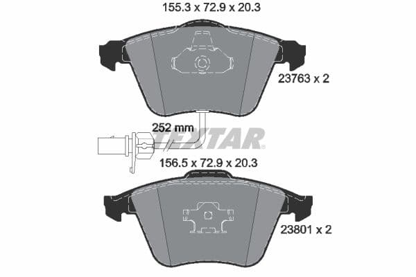 set placute frana,frana disc TEXTAR Q+ 2376302