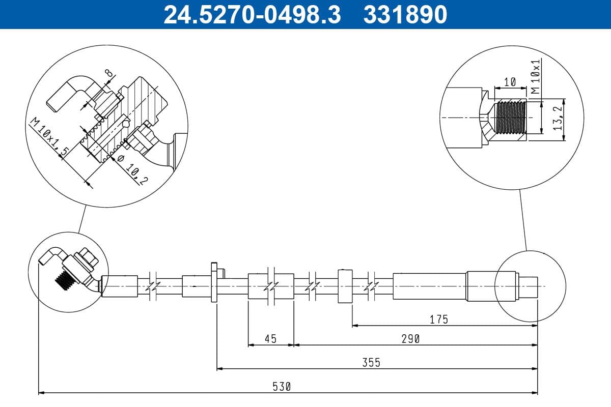 Furtun frana ATE 24.5270-0498.3