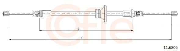 Cablu, frana de parcare COFLE 11.6806