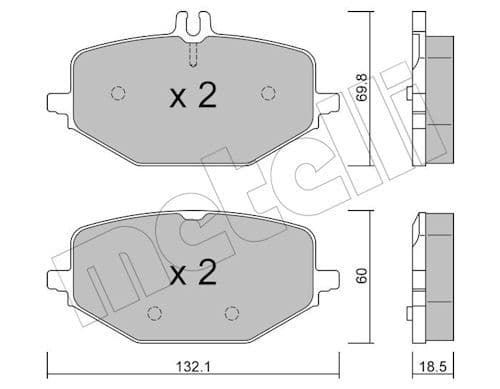 set placute frana,frana disc METELLI 22-1274-0