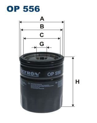 Filtru ulei, turbo FILTRON OP 556