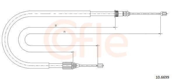 Cablu, frana de parcare COFLE 10.6699