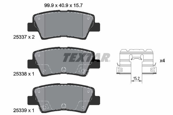 set placute frana,frana disc TEXTAR 2533709