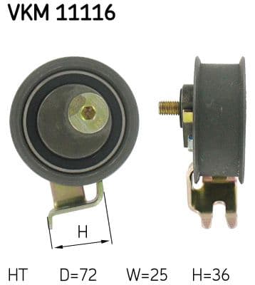 rola intinzator,curea distributie SKF VKM 11116