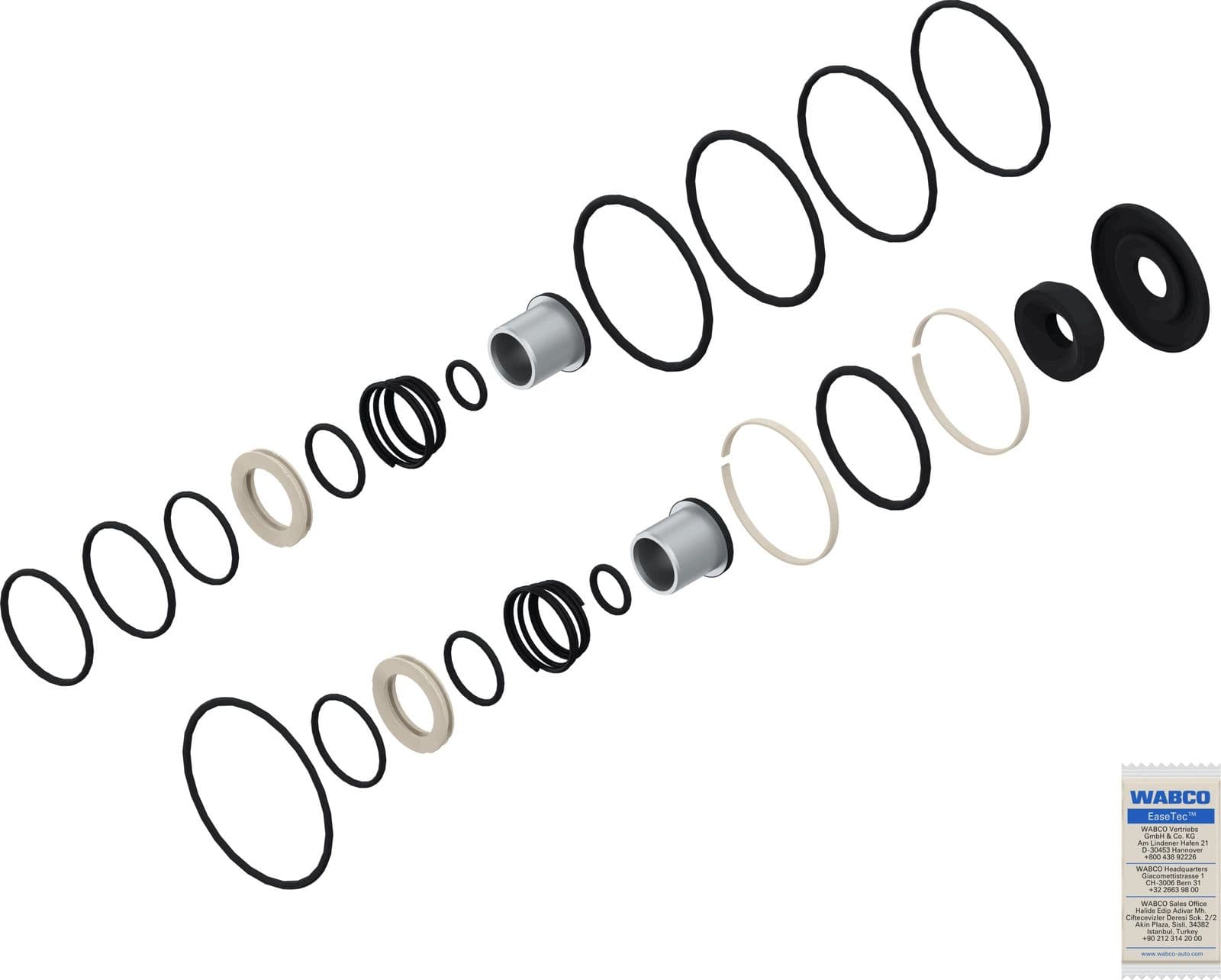 Set reparatie, supapa frana - frana de serviciu WABCO 4613150052