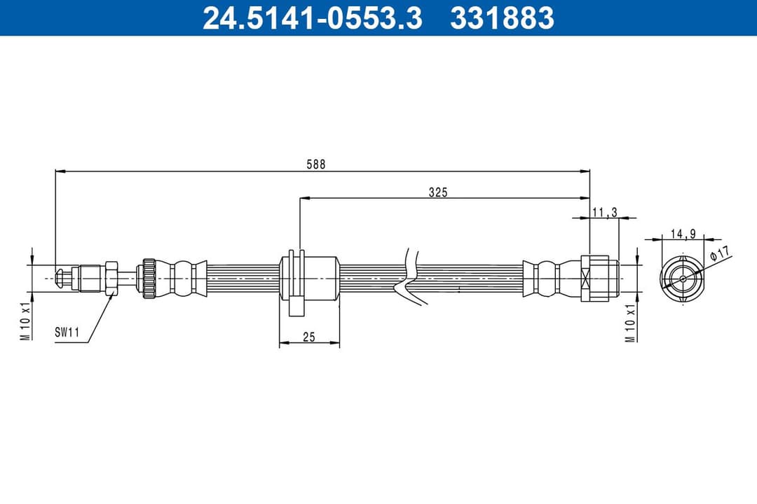 Furtun frana ATE 24.5141-0553.3
