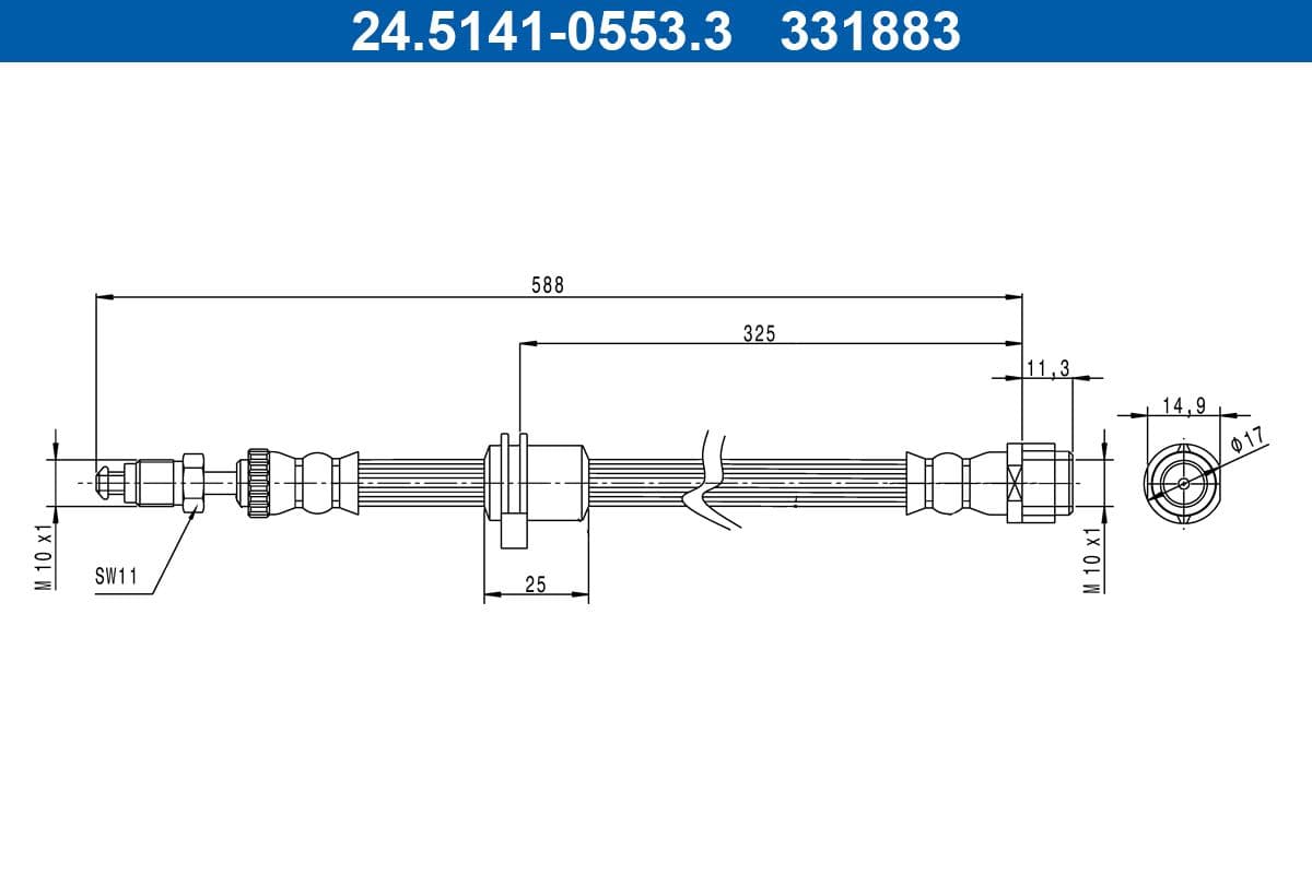 Furtun frana ATE 24.5141-0553.3