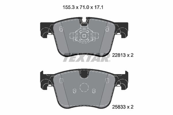 set placute frana,frana disc TEXTAR Q+ 2281301