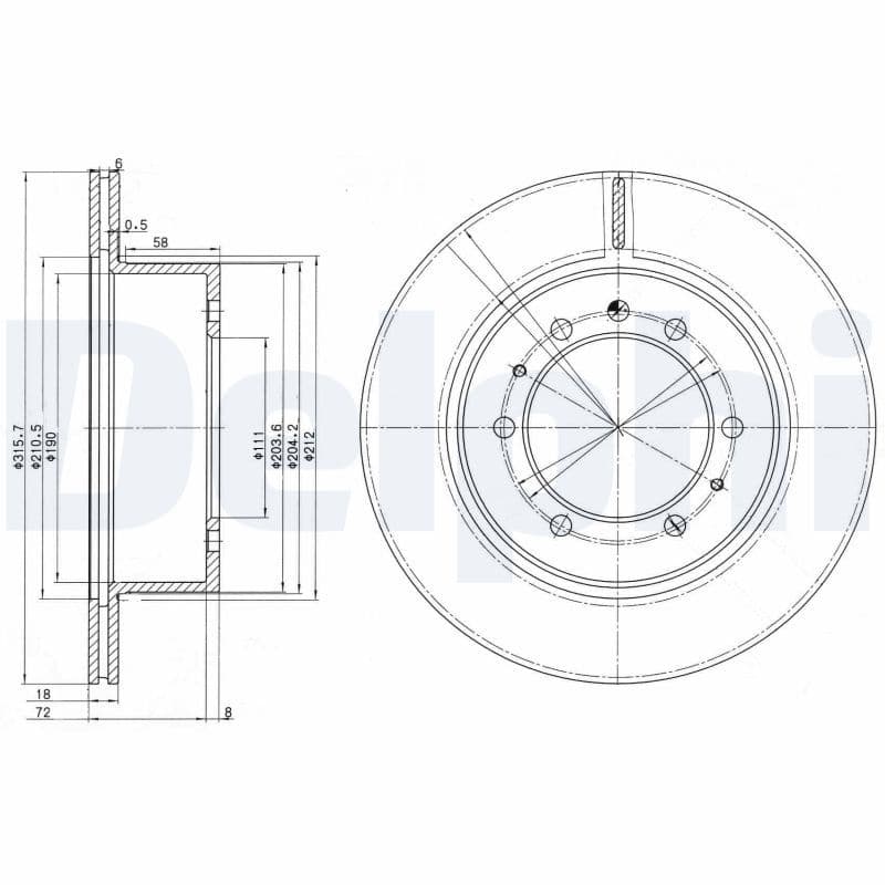 Disc frana DELPHI BG3117