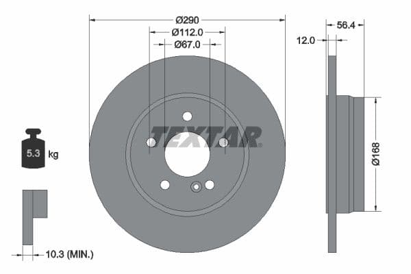 Disc frana TEXTAR PRO 92091103
