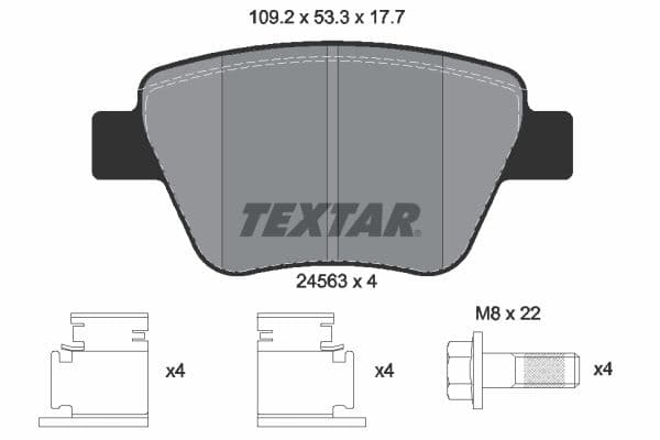 set placute frana,frana disc TEXTAR Q+ 2456301