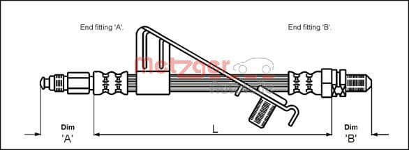 Furtun frana METZGER 4112527