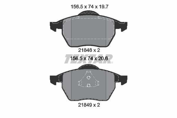 set placute frana,frana disc TEXTAR Q+ 2184802