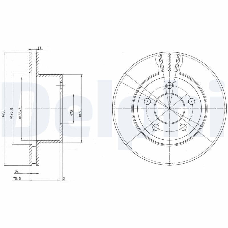 Disc frana DELPHI BG3533