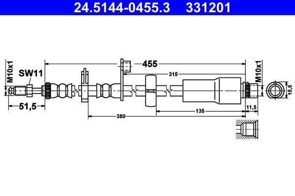 Furtun frana ATE 24.5144-0455.3