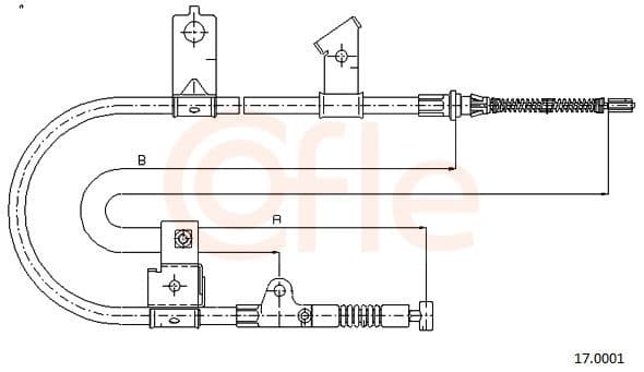 Cablu, frana de parcare COFLE 17.0001