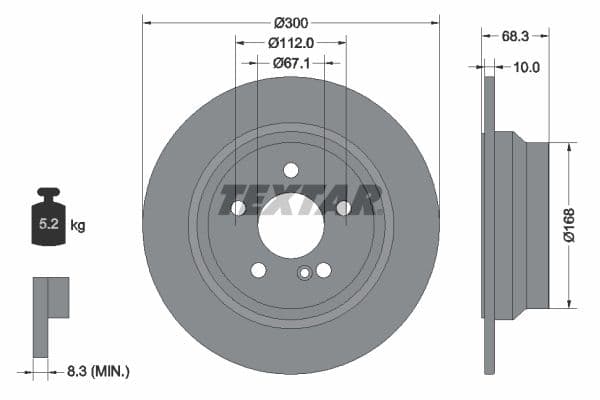 Disc frana TEXTAR PRO+ 92115405