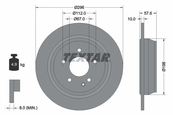 Disc frana TEXTAR PRO 93123503