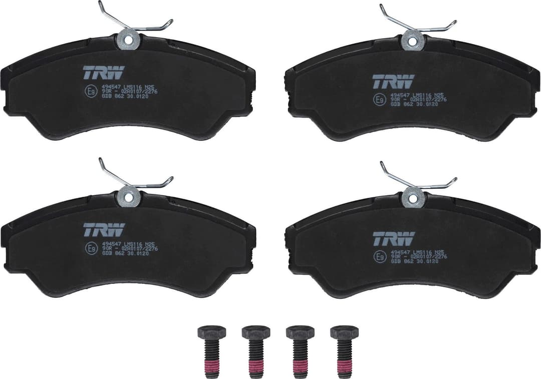 set placute frana,frana disc TRW GDB862