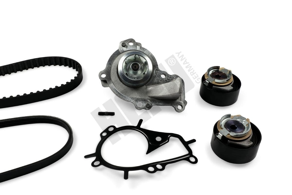 Pompă de apă + set curea dințată/trapezoidală HEPU PK09091