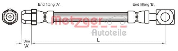 Furtun frana METZGER 4111436