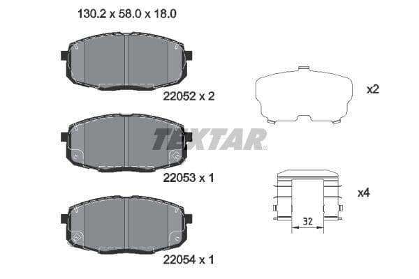 set placute frana,frana disc TEXTAR Q+ 2205203