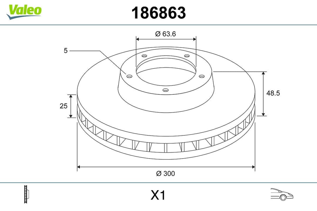 Disc frana VALEO 186863