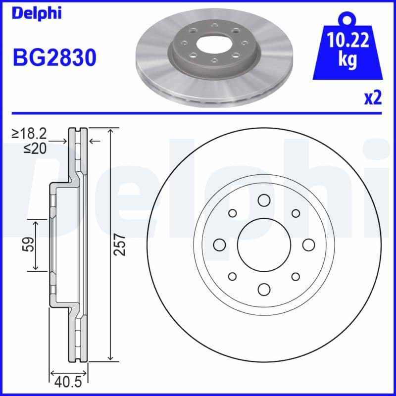 Disc frana DELPHI BG2830