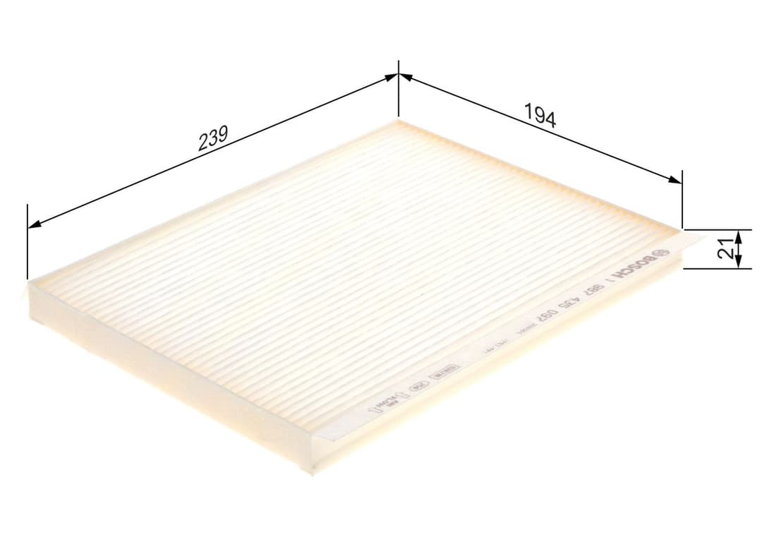 Filtru, aer habitaclu BOSCH 1 987 435 097
