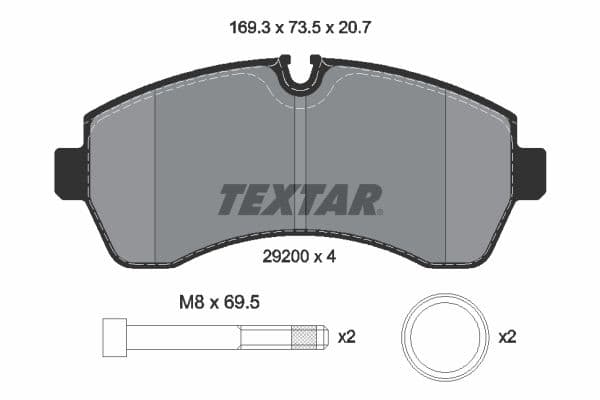 set placute frana,frana disc TEXTAR Q+ 2920006