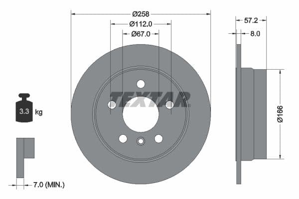 Disc frana TEXTAR PRO 92132103