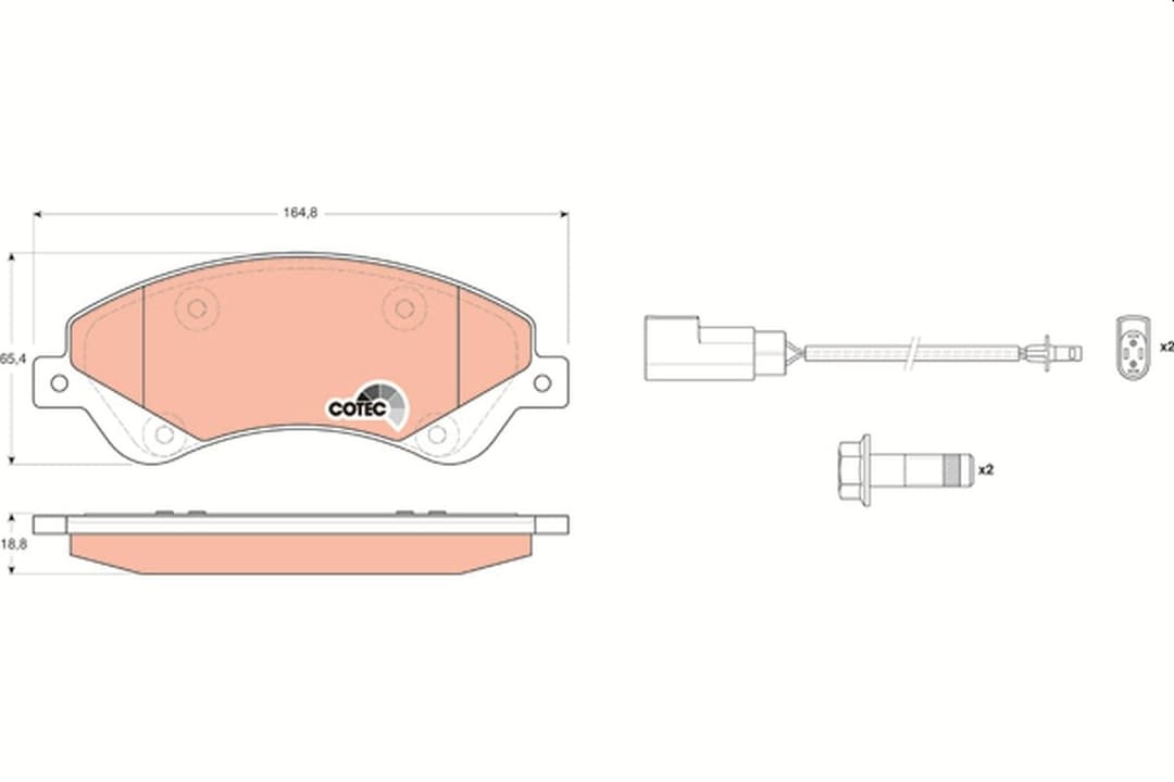 set placute frana,frana disc TRW GDB1723