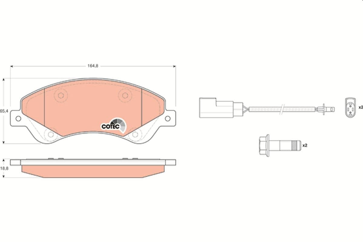 set placute frana,frana disc TRW GDB1723