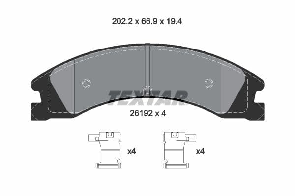 set placute frana,frana disc TEXTAR 2619201