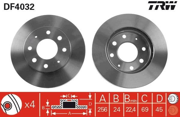 Disc frana TRW DF4032