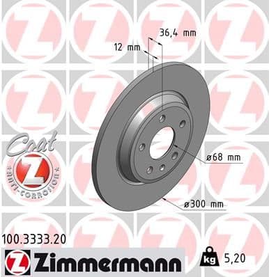 Disc frana ZIMMERMANN COAT Z 100.3333.20