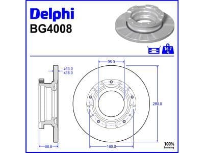 Disc frana DELPHI BG4008