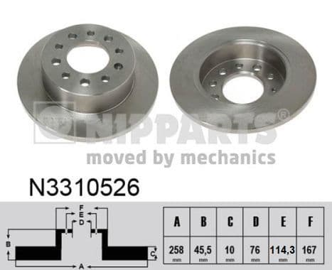 Disc frana NIPPARTS N3310526