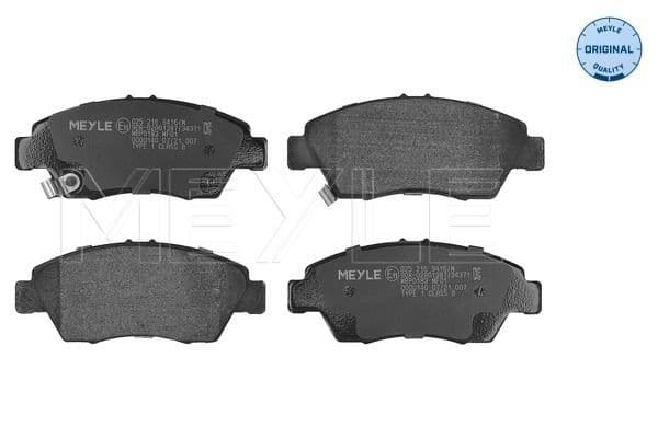 set placute frana,frana disc MEYLE -ORIGINAL: True to OE. 025 216 9416/W
