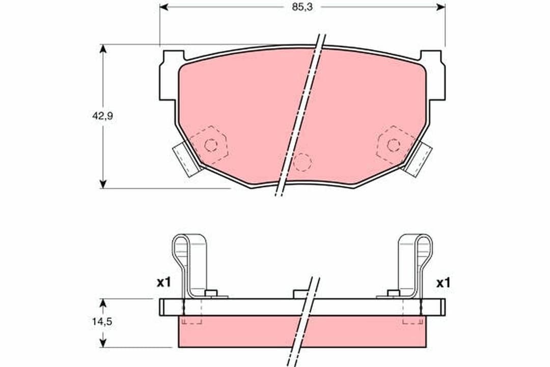 set placute frana,frana disc TRW GDB3143