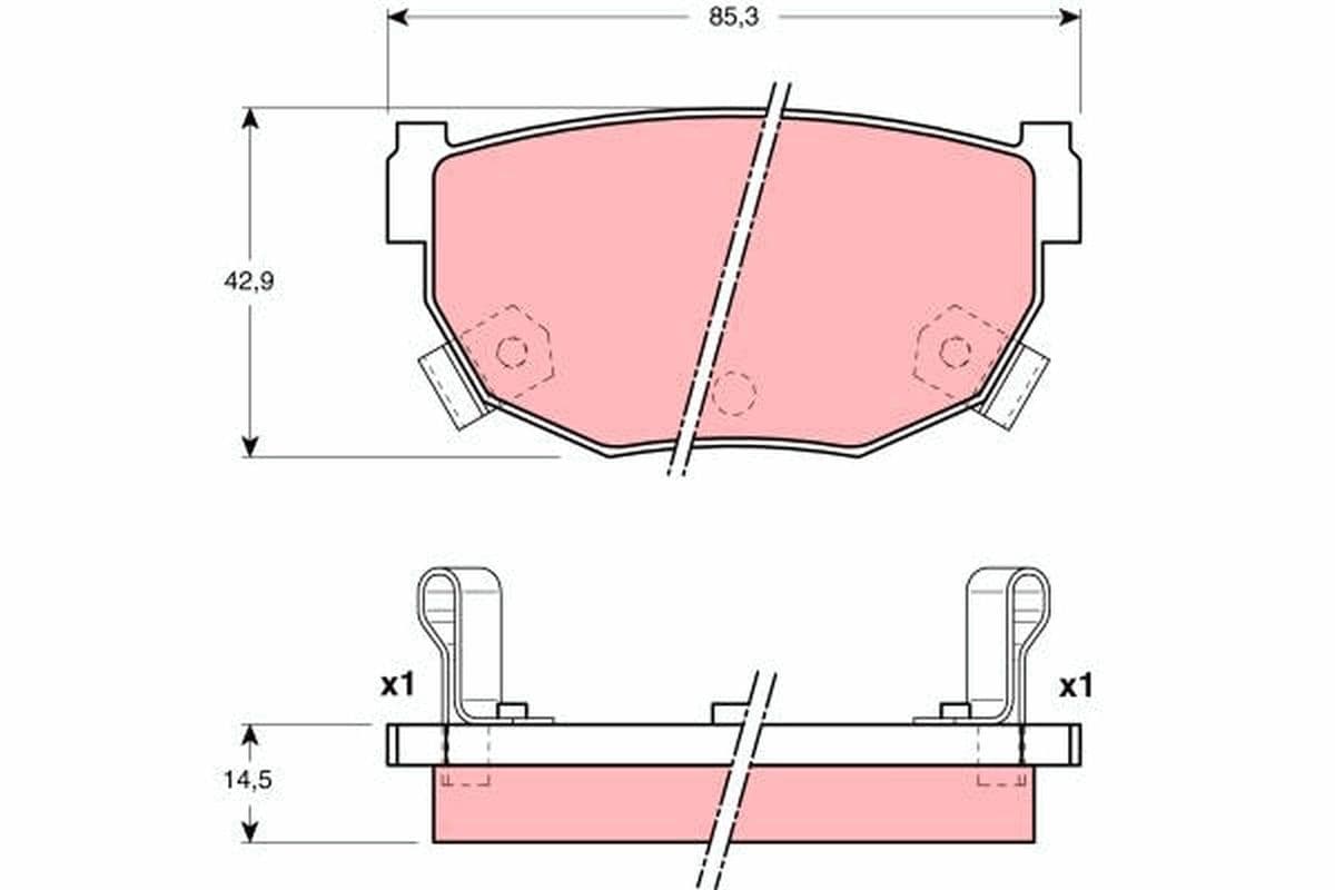 set placute frana,frana disc TRW GDB3143