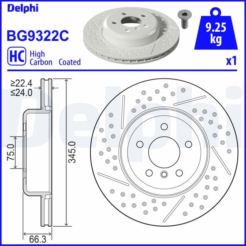 Disc frana DELPHI BG9322C