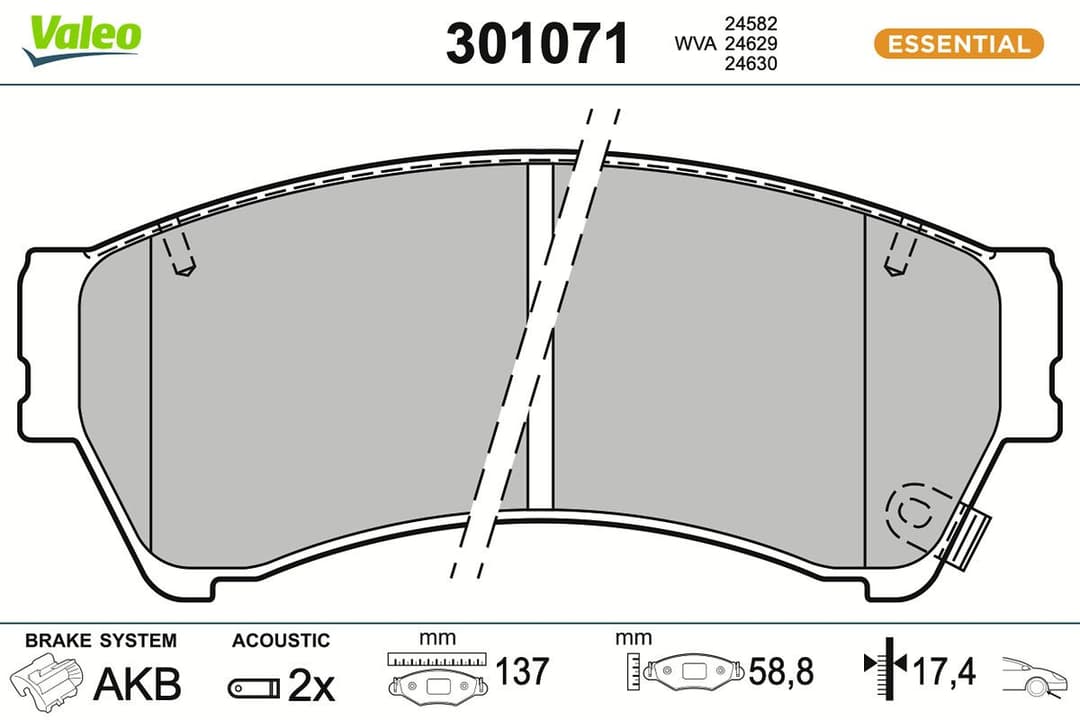 set placute frana,frana disc VALEO 301071