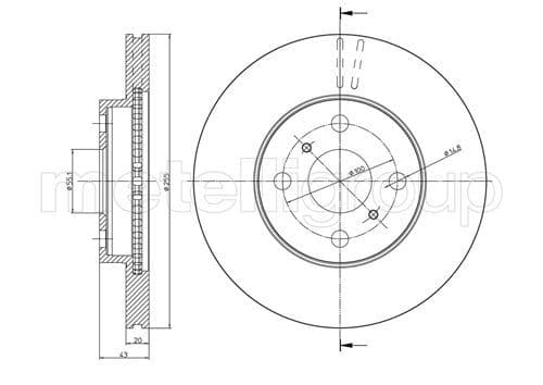 Disc frana METELLI 23-0717C